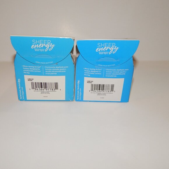 2 -A - L'eggs Nude Sheer Energy Stockings Leggs Sheer Panty Pantyhose 97783 - Picture 3 of 3